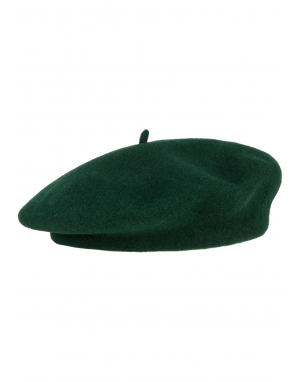 Unisex Pure wool Basque beret cap green
